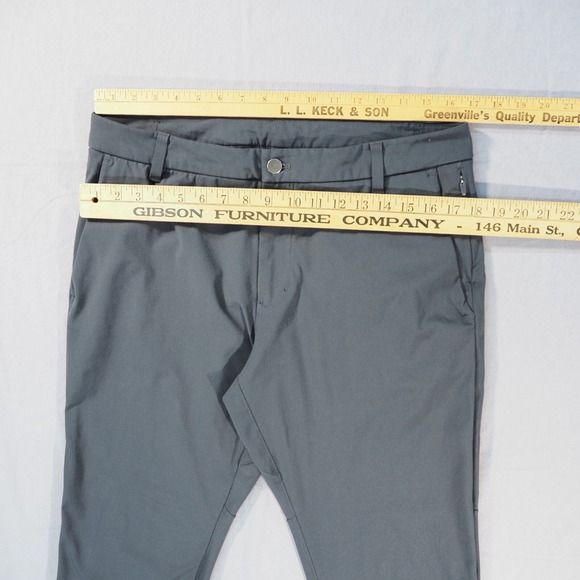 Lululemon Commission Pants Men 34x26 Gray Warpstreme Classic Fit Cropped Trouser - Picture 4 of 11